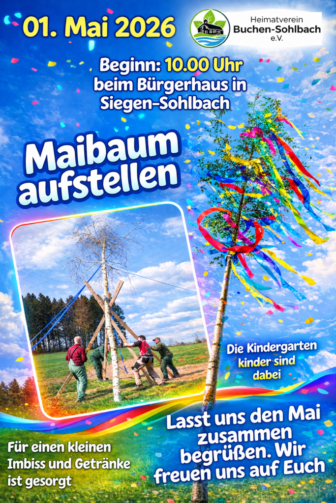 01.05.2026, Maibaum aufstellen,